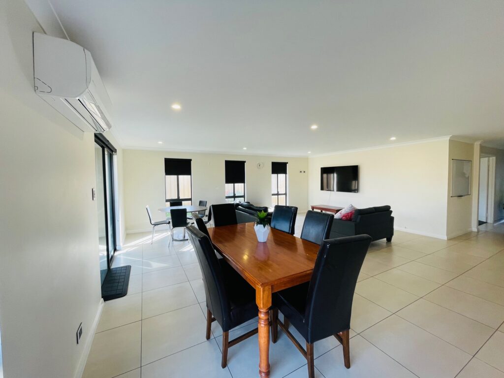 Community Living Association Baltic Ridge view of open plan dinning and longue area.